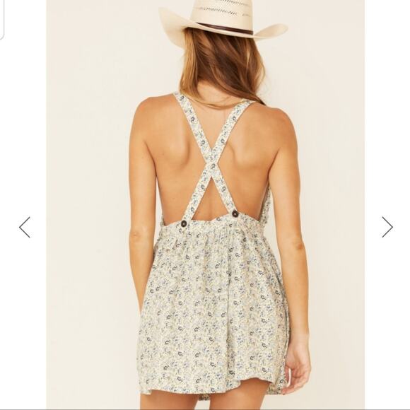 Free People Petunia Floral Open Back Dainty Mini Dress Size Small - Picture 4 of 11